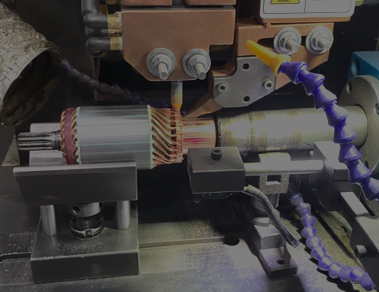 poster of Starter Motor Assembly Line Close-Up